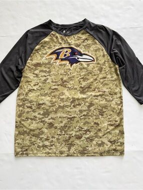 Nike Black Raglan Camo Pullover with Team Logo